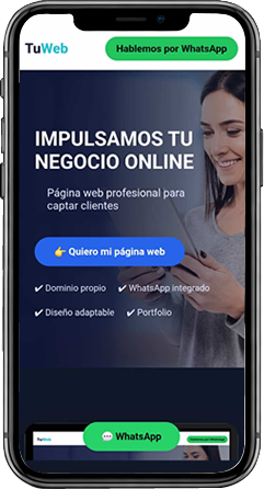 Mockup sitio web en celular